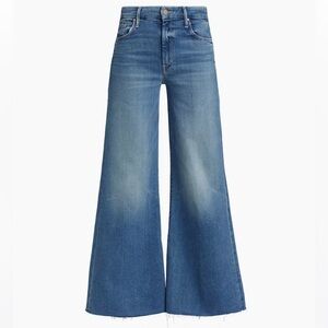 Mother The Tomcat Roller Fray 70's Wide Leg Raw Hem Jeans In Healing Jar, US 29